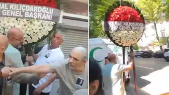Kılıçdaroğlu'na cenazede çelenk şoku