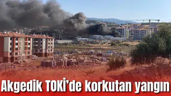 TOKİ Akgedik'te korkutan yangın