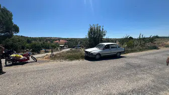 Manisa'da feci kaza: Motosiklet otomobile çarptı