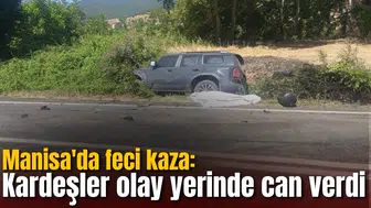 Demirci’de feci kaza: Kardeşler olay yerinde can verdi
