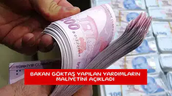 Bakan Göktaş yapılan yardımların maliyetini açıkladı