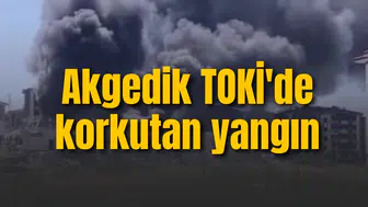 Akgedik TOKİ'de korkutan yangın