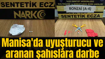 Manisa'da uyuşturucu ve aranan şahıslara darbe