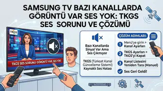 Samsung TV bazı kanallarda görüntü var ses yok: TKGS ses sorunu ve çözümü