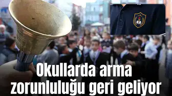 Okullarda arma zorunluluğu geri geliyor