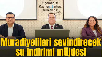 Muradiyelileri sevindirecek su indirim müjdesi