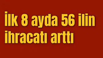 İlk 8 ayda 56 ilin ihracatı arttı