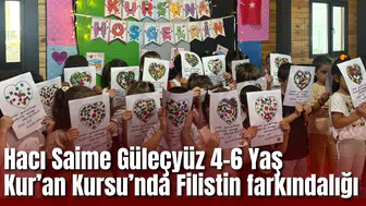 Hacı Saime Güleçyüz 4-6 Yaş Kur’an Kursu’nda Filistin farkındalığı