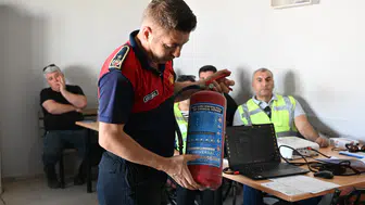 Manisa'da iş güvenliği eğitimi ve tatbikat programı düzenlendi