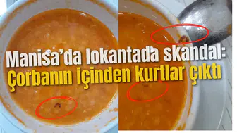 Manisa’da lokantada skandal: Çorbanın içinden kurtlar çıktı