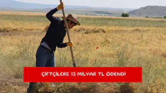 Çiftçilere 13 milyar TL ödendi