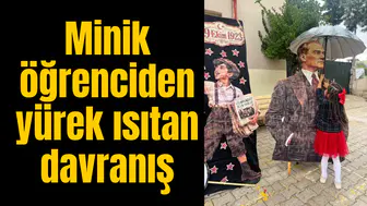 Minik öğrenciden yürek ısıtan davranış