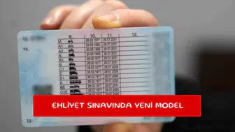 Ehliyet sınavında yeni model