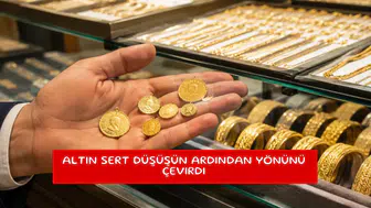 Altın sert düşüşün ardından yönünü çevirdi