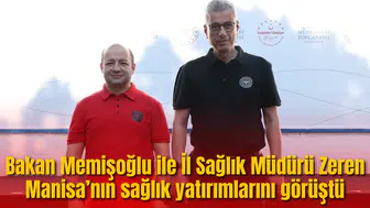 Bakan Memişoğlu ile İl Sağlık Müdürü Zeren Manisa’nın sağlık yatırımlarını görüştü