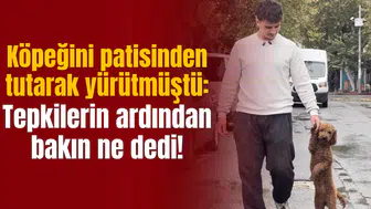 Köpeğini patisinden tutarak yürütmüştü: Tepkilerin ardından bakın ne dedi!