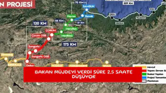 Bakan müjdeyi verdi süre 2,5 saate düşüyor
