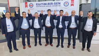 Eğitim-Bir-Sen Manisa'da Ahmet Yasav yeniden başkan seçildi