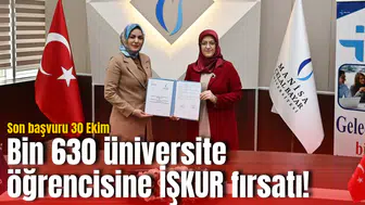Bin 630 üniversite öğrencisine İŞKUR fırsatı! Son başvuru 30 Ekim