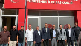 Kamyoncular Kooperatifi’nden MHP Yunusemre’ye hayırlı olsun ziyareti