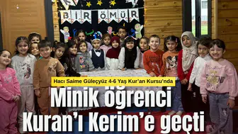 Minik öğrenci Kuran’ı Kerim’e geçti