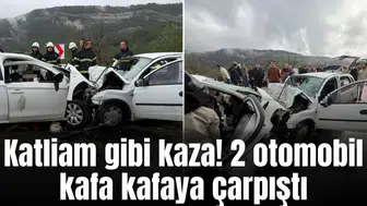 İki otomobil kafa kafaya çarpıştı: 7 ölü, 5 yaralı