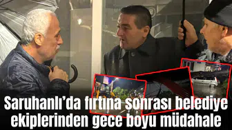 Saruhanlı’da fırtına sonrası belediye ekiplerinden gece boyu müdahale