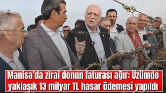 MANİSA’DA ÜZÜMDE 12 MİLYAR 385 MİLYON TL HASAR ÖDEMESİ GERÇEKLEŞTİ