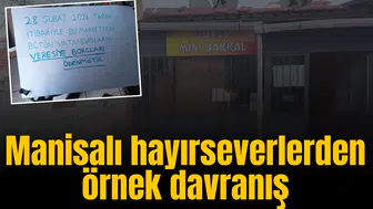 Manisalı hayırseverlerden örnek davranış