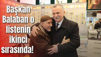 Başkan Balaban o listenin ikinci sırasında!