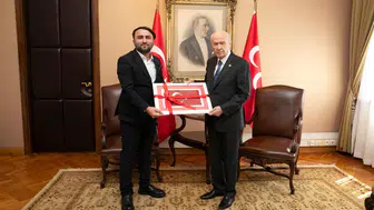 Turgutlulu gazeteciden MHP Genel Başkanı Bahçeli'ye ziyaret