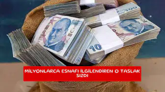 Milyonlarca esnafı ilgilendiren o taslak sızdı