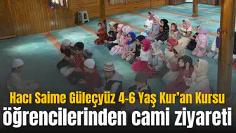 Hacı Saime Güleçyüz 4-6 Yaş Kur’an Kursu öğrencilerinden cami ziyareti