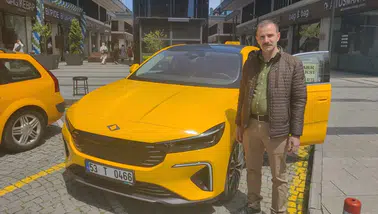 Taksi aracı olan TOGG vatandaşın ilgisini çekiyor