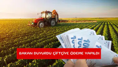 Bakan duyurdu çiftçiye ödeme yapıldı