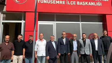 Kamyoncular Kooperatifi’nden MHP Yunusemre’ye hayırlı olsun ziyareti