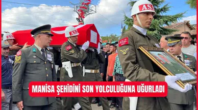Manisalı şehide hüzünlü veda