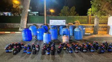  Manisa'da jandarma 4 bin 100 litre kaçak şarap ele geçirdi