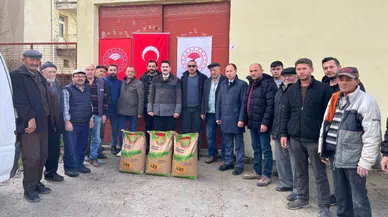 401 Çiftçiye yüzde 50 hibeli 60 ton buğday tohumu dağıtıldı