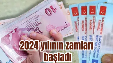 2024 yılının zamları başladı 