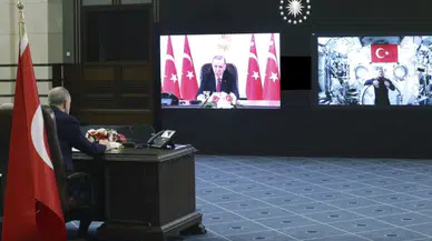 Cumhurbaşkanı Recep Tayyip Erdoğan, ilk Türk astronotu Gezeravcı ile görüştü