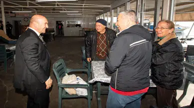 Deniz taşmasından etkilenen balıkçılara ziyaret