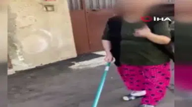 Ev sahibi kadından kiracısına sopalı dayak