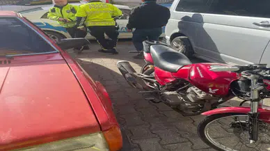 Sahte plakalı motosiklet yakalandı