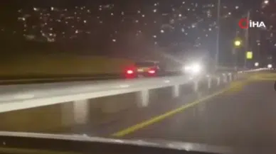Trafik magandası korku saçtı