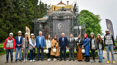 Atatürk Köşkü'nün restorasyon çalışmaları sürüyor