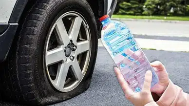 Uzun Süre Park Edecekseniz Dikkat!  Lastiklerinizi Kurtaracak Pet Şişe Hilesi!