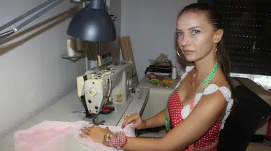 Manisa’nın Ukraynalı gelini tasarımlarıyla büyülüyor