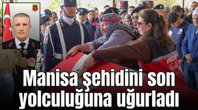 Manisa şehitini son yolculuğuna uğurladı