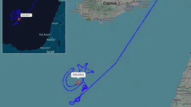 Türkiye'ye ait bir SİHA, Gazze'deki ateşkes sonrası Akdeniz'de ay yıldız çizdi